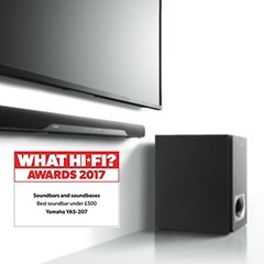获奖信息：彩乐园搭载DTS Virtual:X?技术的新款回音壁YAS-207 荣获What Hi-Fi?五星好评